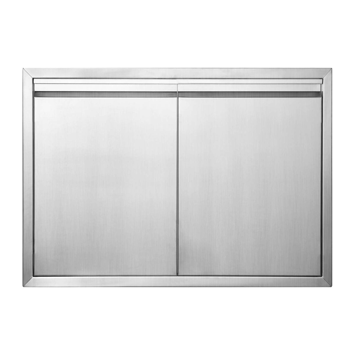 JIE JIN front view of double access door showing clean stainless finish and modern look