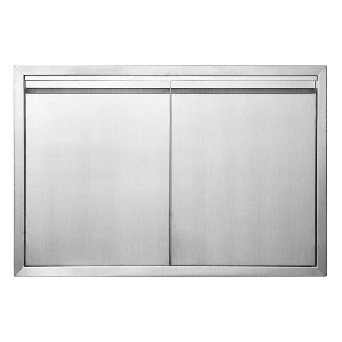JIE JIN double doors front view showing sleek stainless finish and modern look