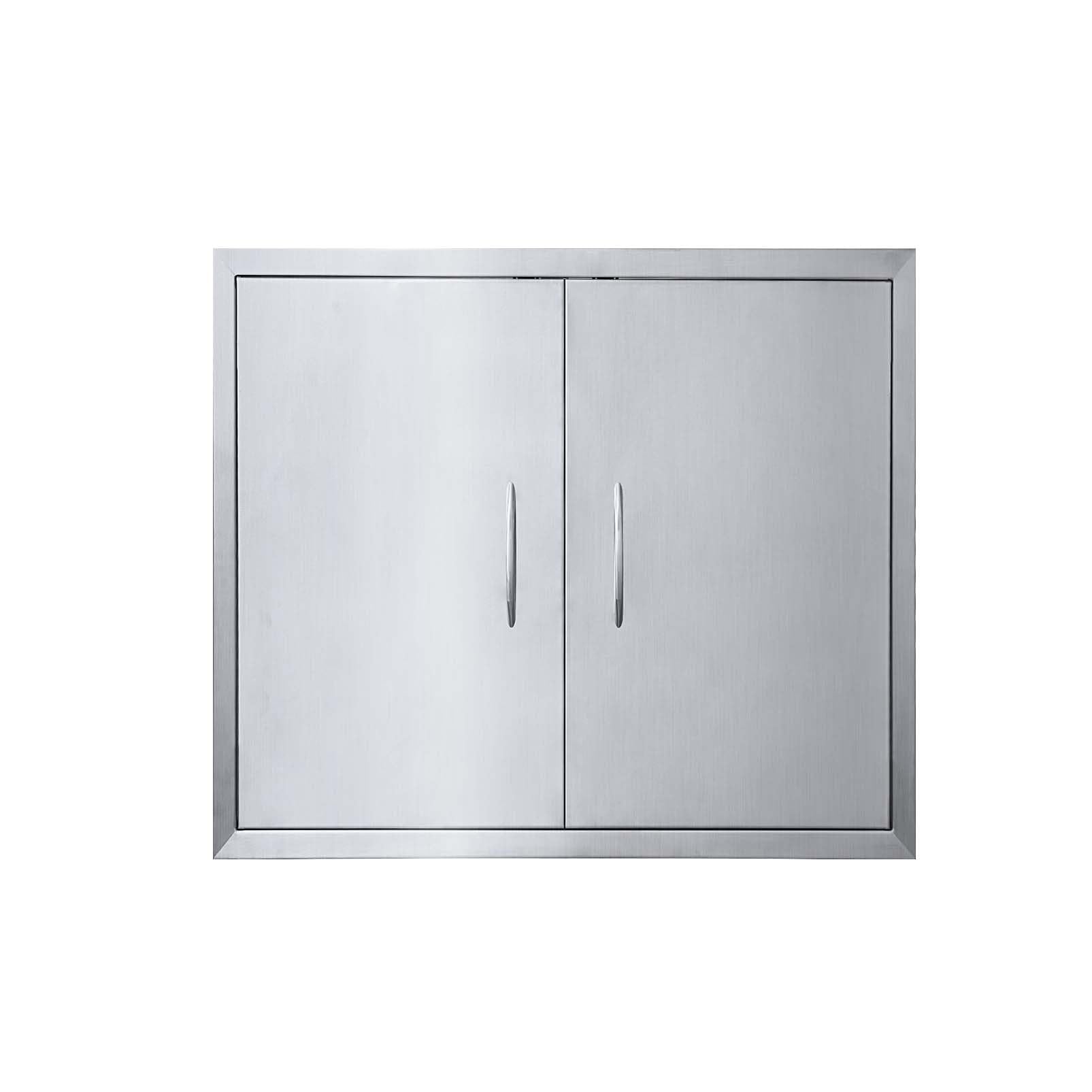 JIE JIN front view of double stainless steel doors showing clean fit and curb appeal