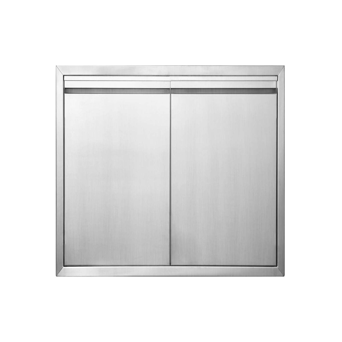 JIE JIN front view of double doors showing clean modern look and durability