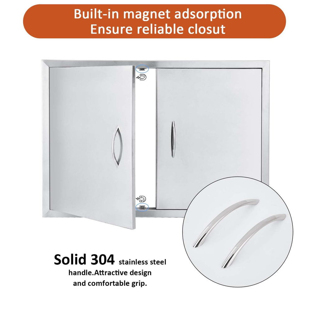 JIE JIN handle and magnetic closure detail for secure, easy-door operation