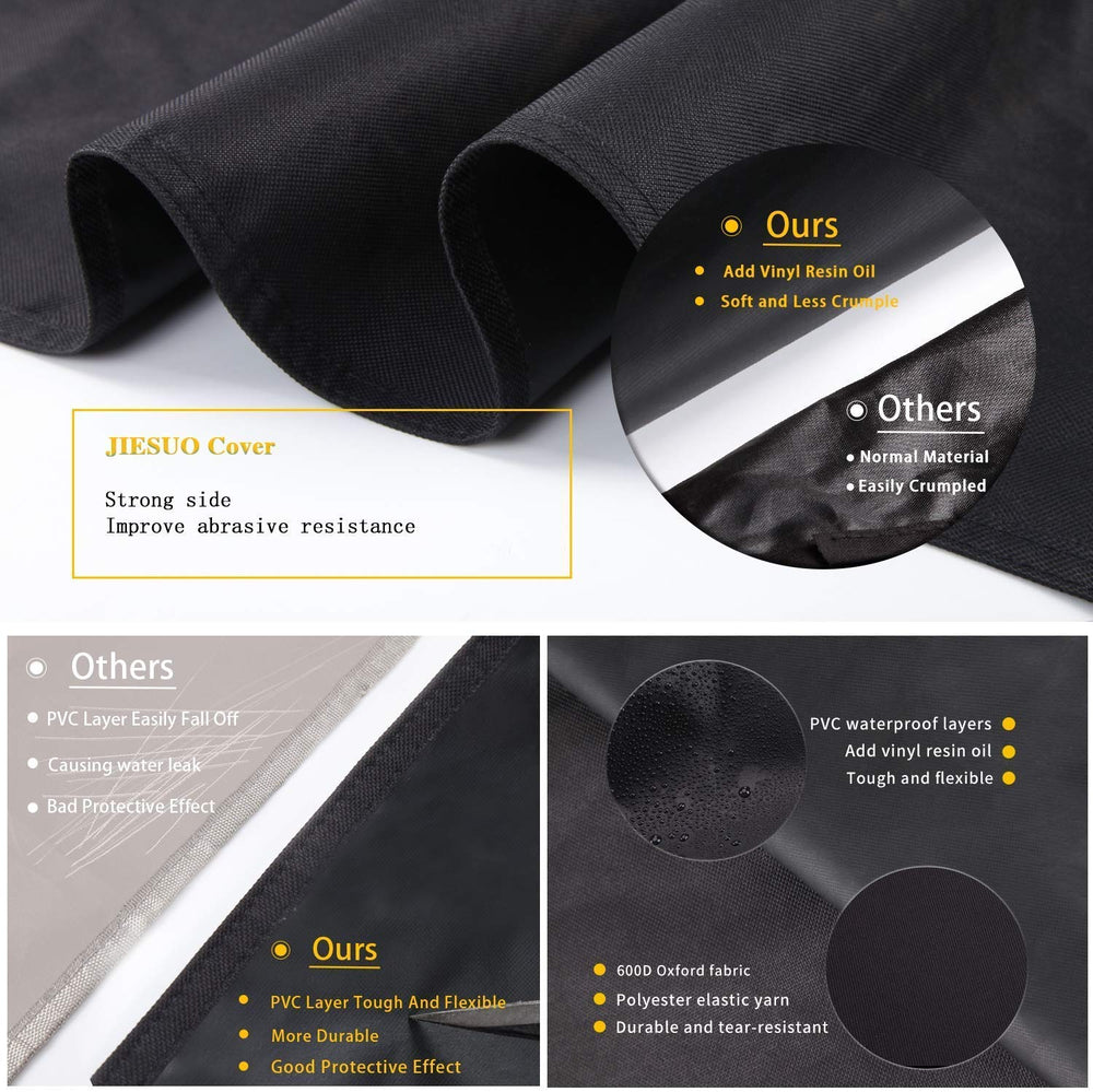 JIESUO cover beside measuring tape showing correct 36 inch fit and sizing clarity