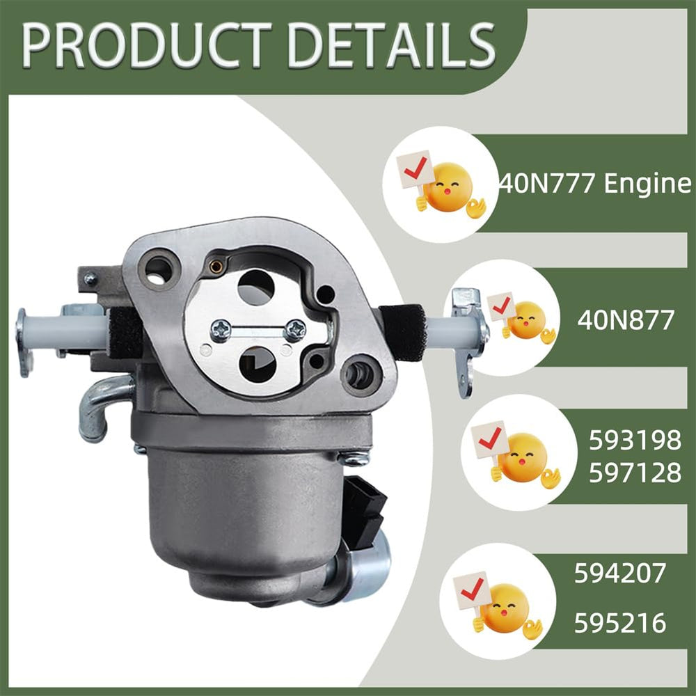 JIK carburetor with gaskets and fuel filter included for installation