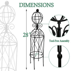 JILLSKY close-up of geometric sphere finial highlighting sculptural garden decoration benefit