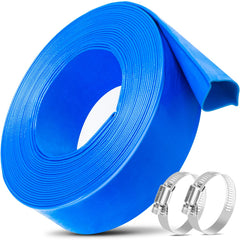 Jin&Bao front view of 2x50ft hose showing durable lay-flat design and label benefit
