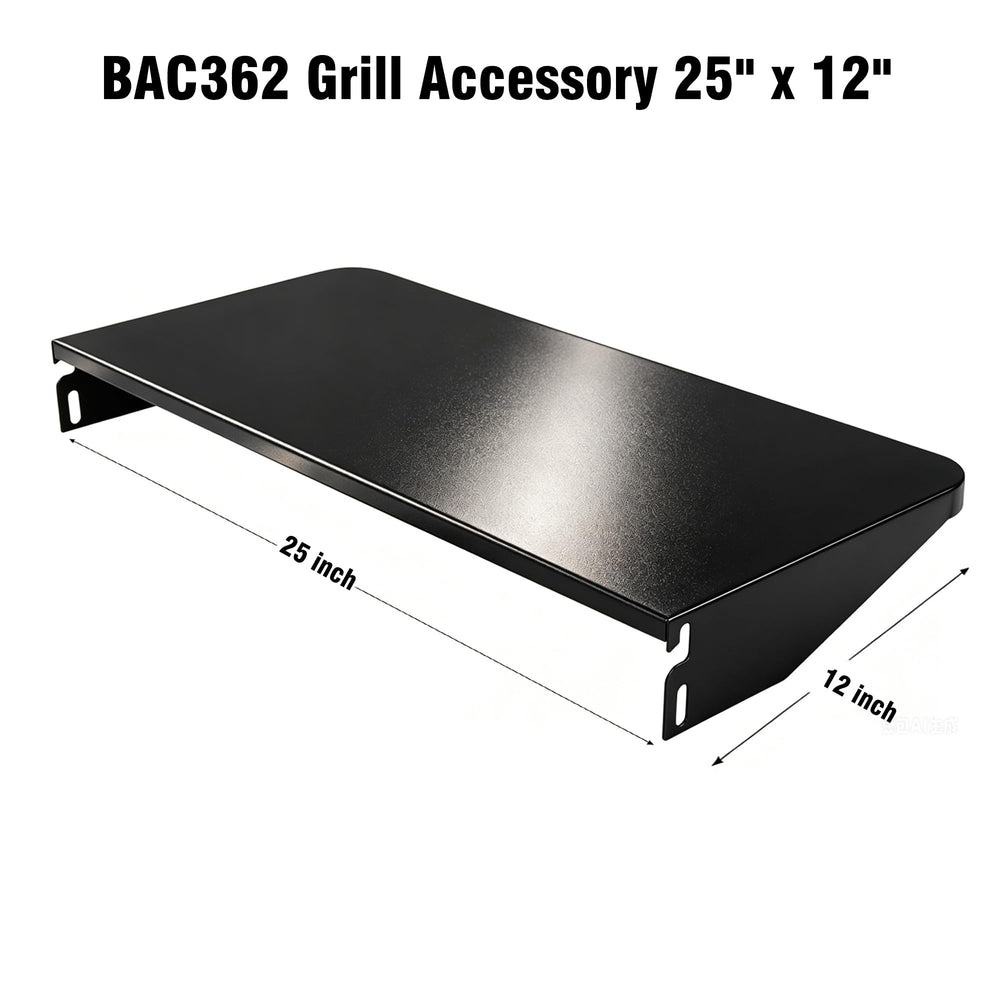 JIN BETTER GRILL PARTS shelf folded down in use holds sauces and tools
