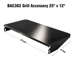 JIN BETTER GRILL PARTS shelf folded down in use holds sauces and tools