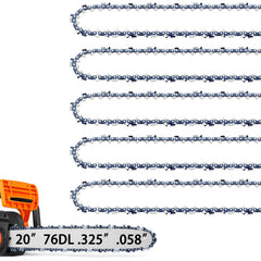JINFFR front pack showing five 20 inch chains and clear specs — reliable spares