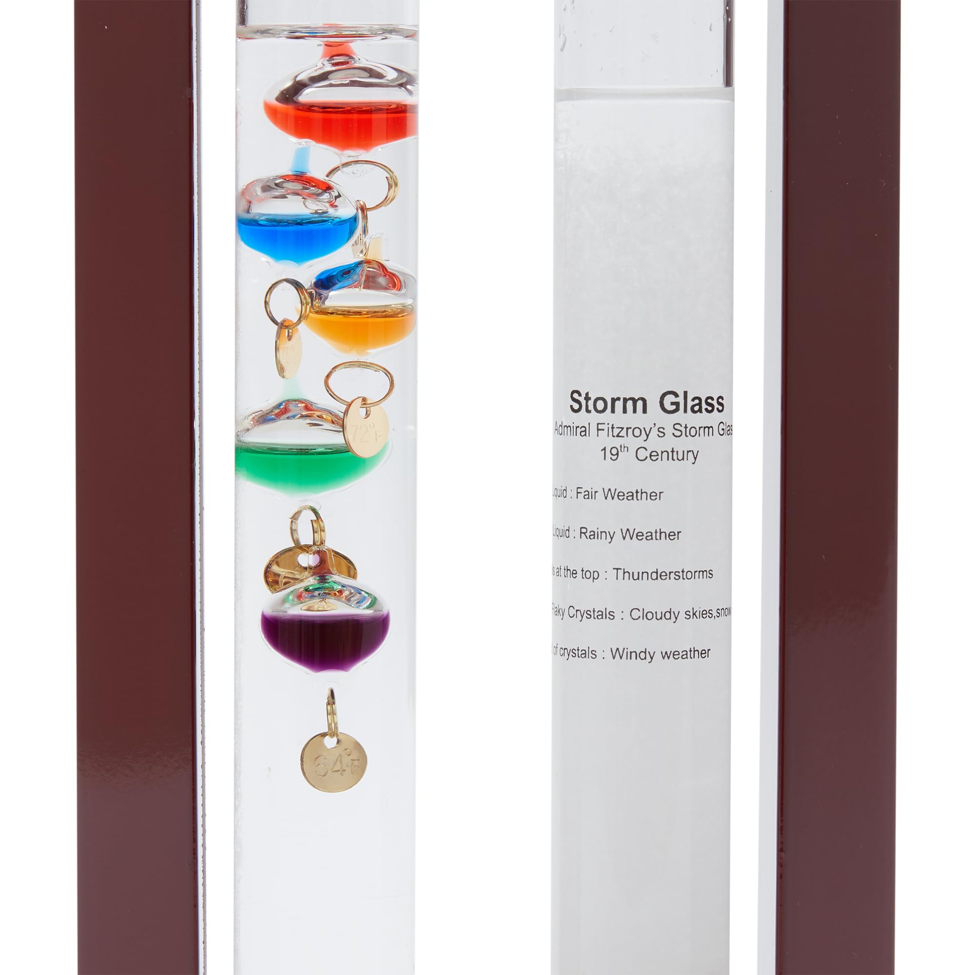 JINGYUE storm glass detail with crystal patterns indicating weather change