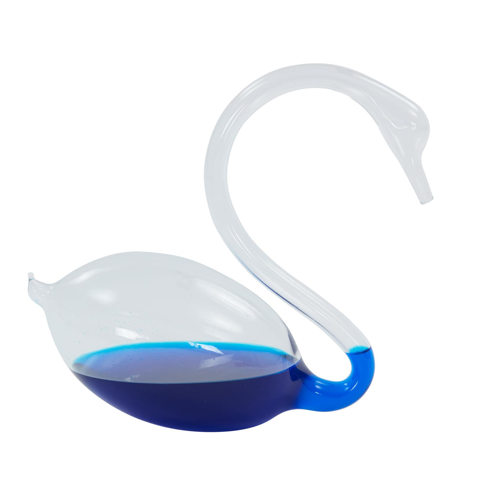 JINGYUE swan side profile highlighting handcrafted glass and decorative appeal
