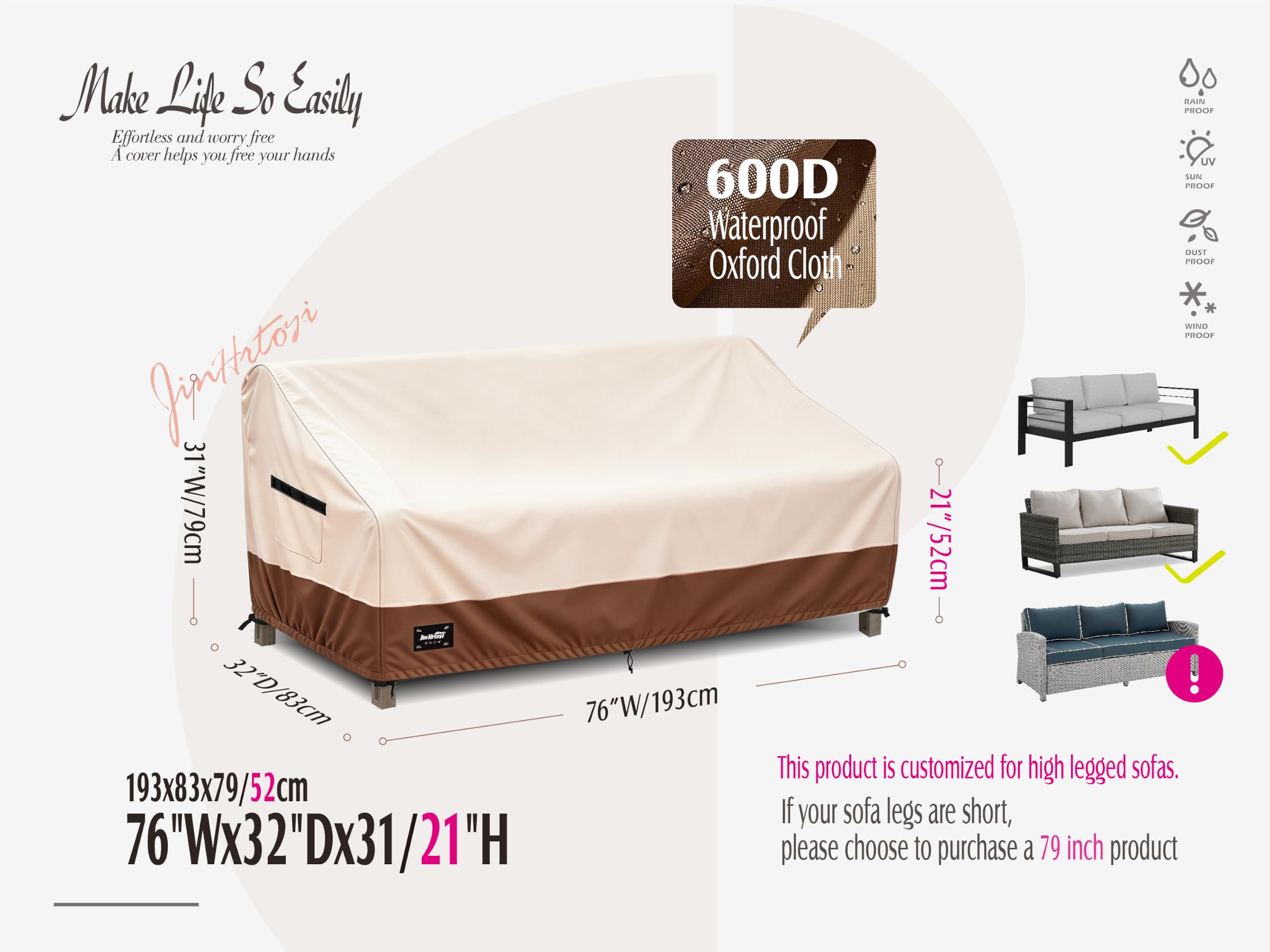 Jin Hrtoyi side profile showing snug fit and coverage for sofa sides