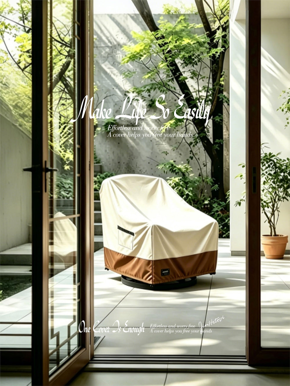 Jin Hrtoyi cover next to a standard chair showing correct fit