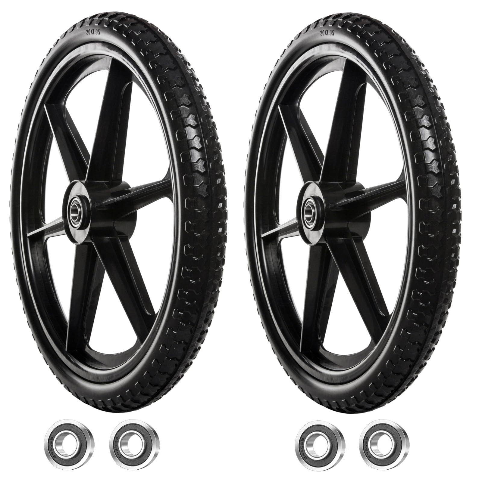 Jinleader front view of 20-inch PU wheel showing fit and design benefits