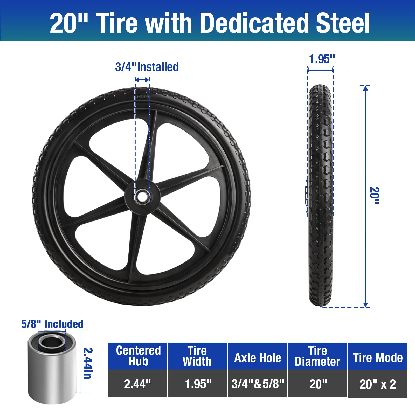 Jinleader photo of hub and bearing steel detail for durable performance