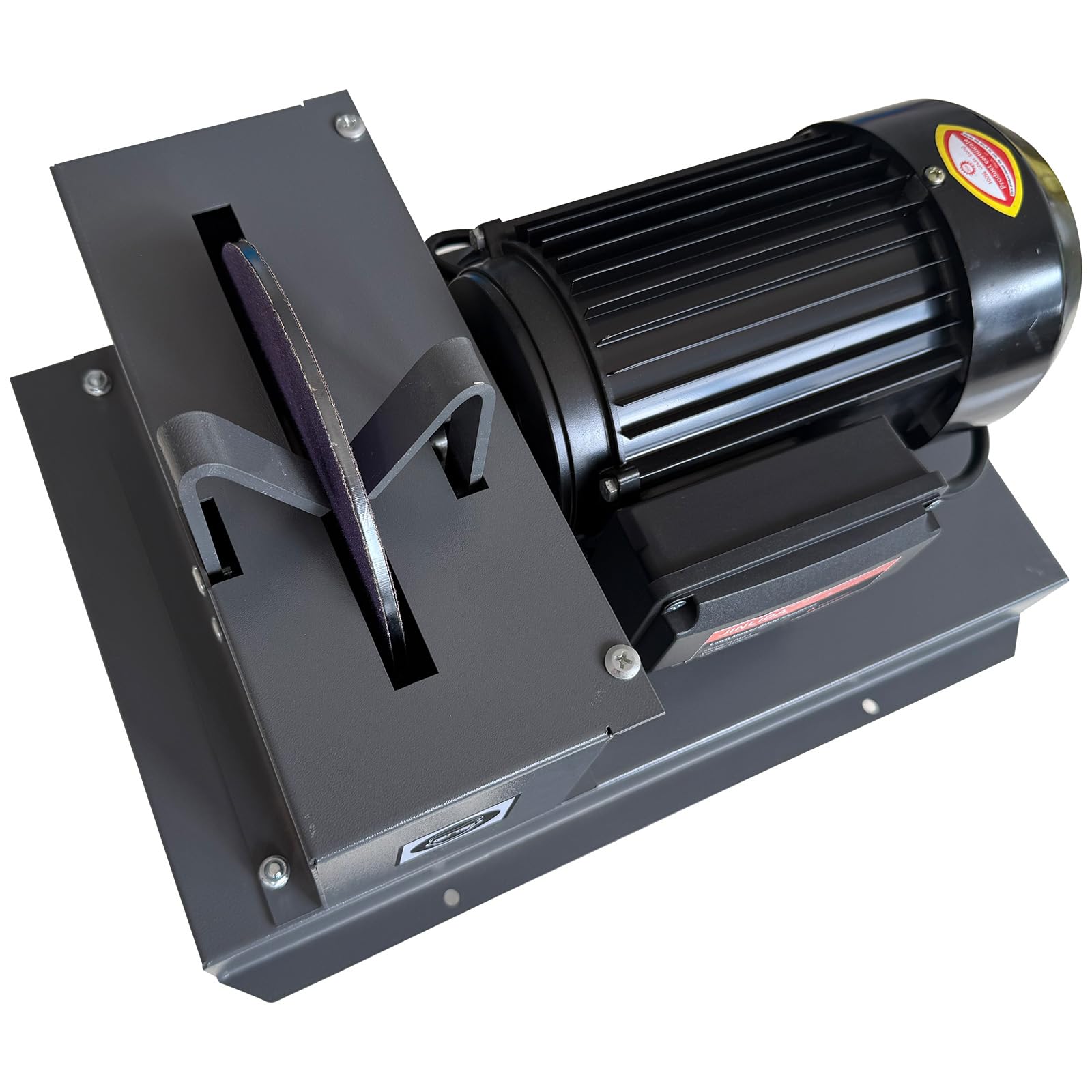 Jinlida sharpener in garage sharpening a mower blade, workshop-ready convenience benefit