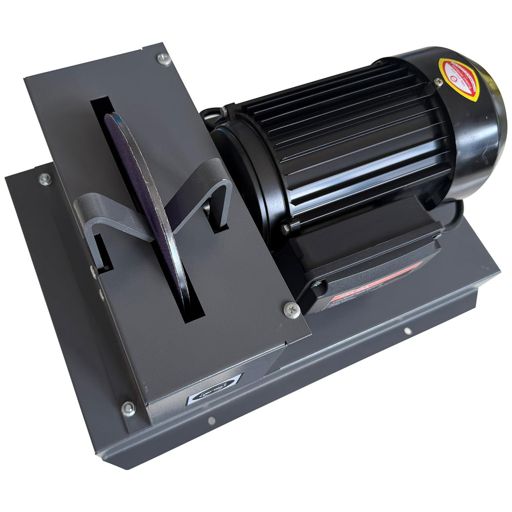 Jinlida sharpener in garage sharpening a mower blade, workshop-ready convenience benefit