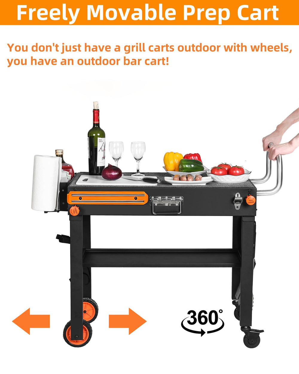 JiRiCHMi size comparison showing folded stand beside backpack for portability benefit