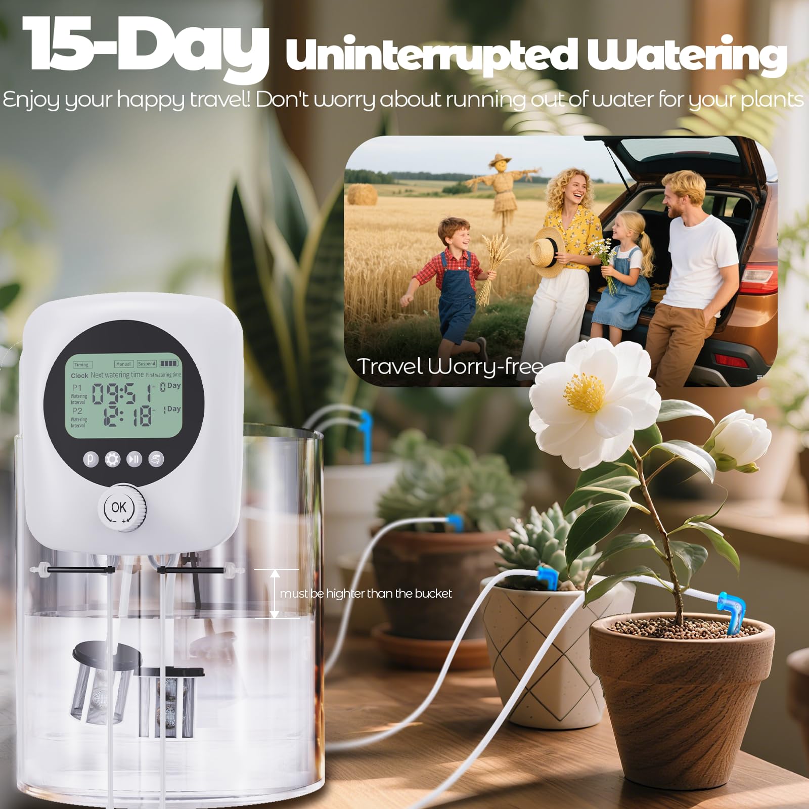 JIRVY dual pumps close-up illustrating reliable, independent watering zones