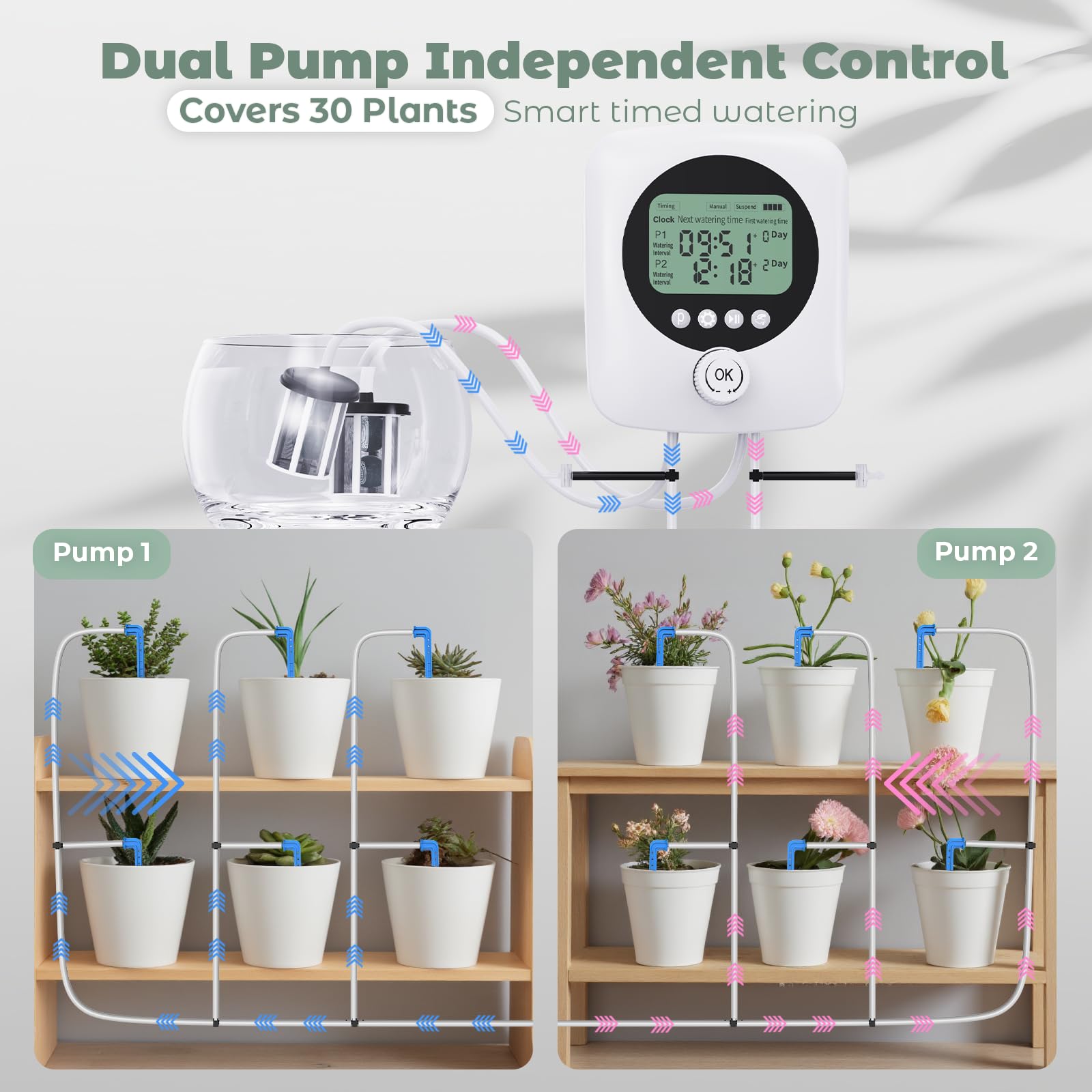 JIRVY tubing and fittings spread out for easy DIY installation and planning
