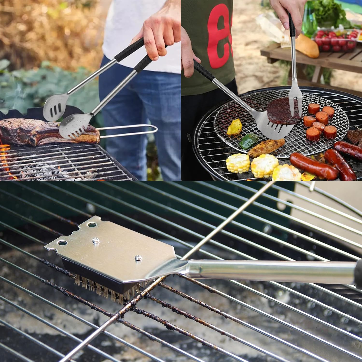 Jishi lifestyle scene of grilling outdoors with set showing fun usable gift benefit