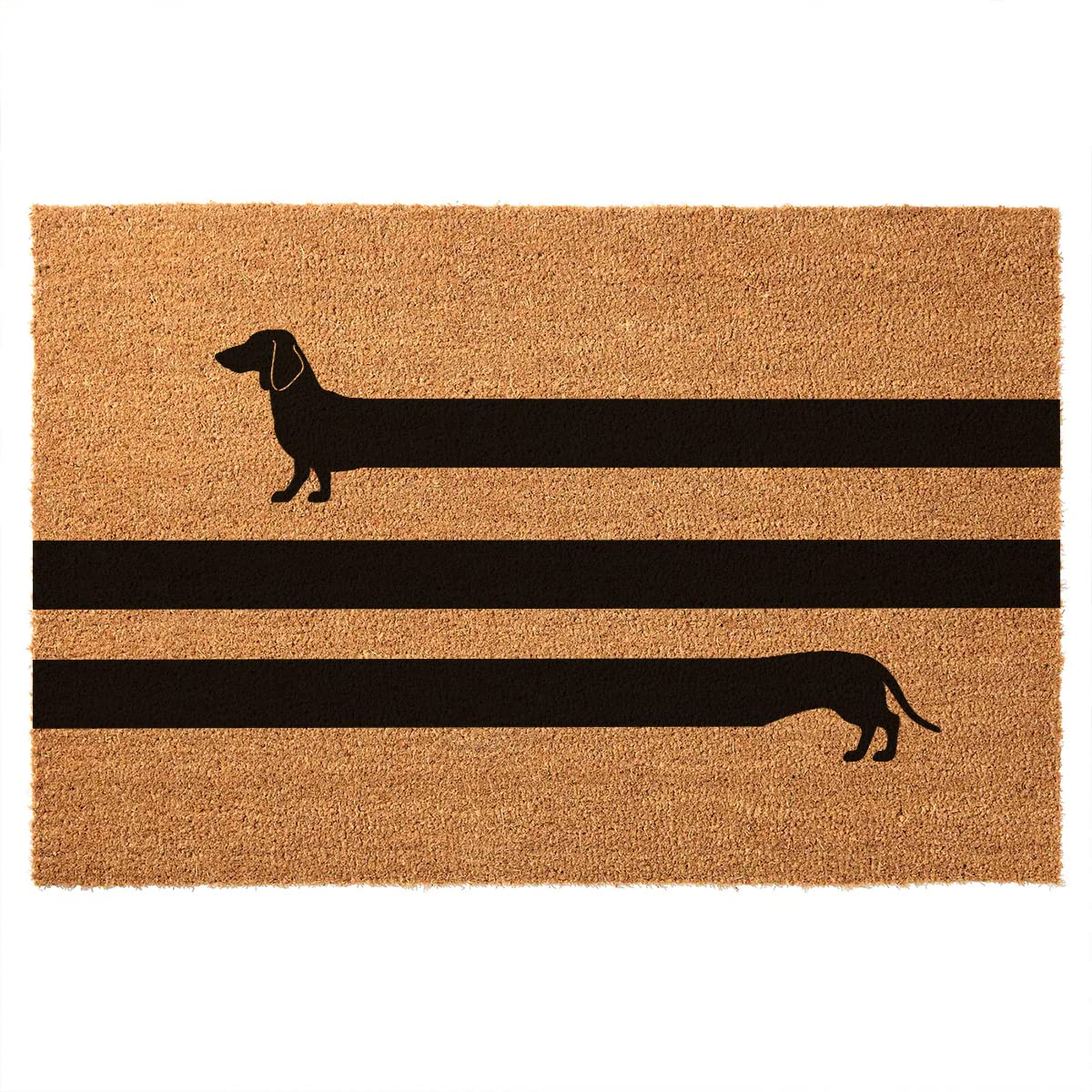 JiXianJu front view dachshund mat showing welcoming design and curb appeal