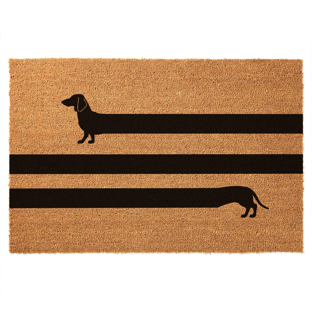 JiXianJu front view dachshund mat showing welcoming design and curb appeal