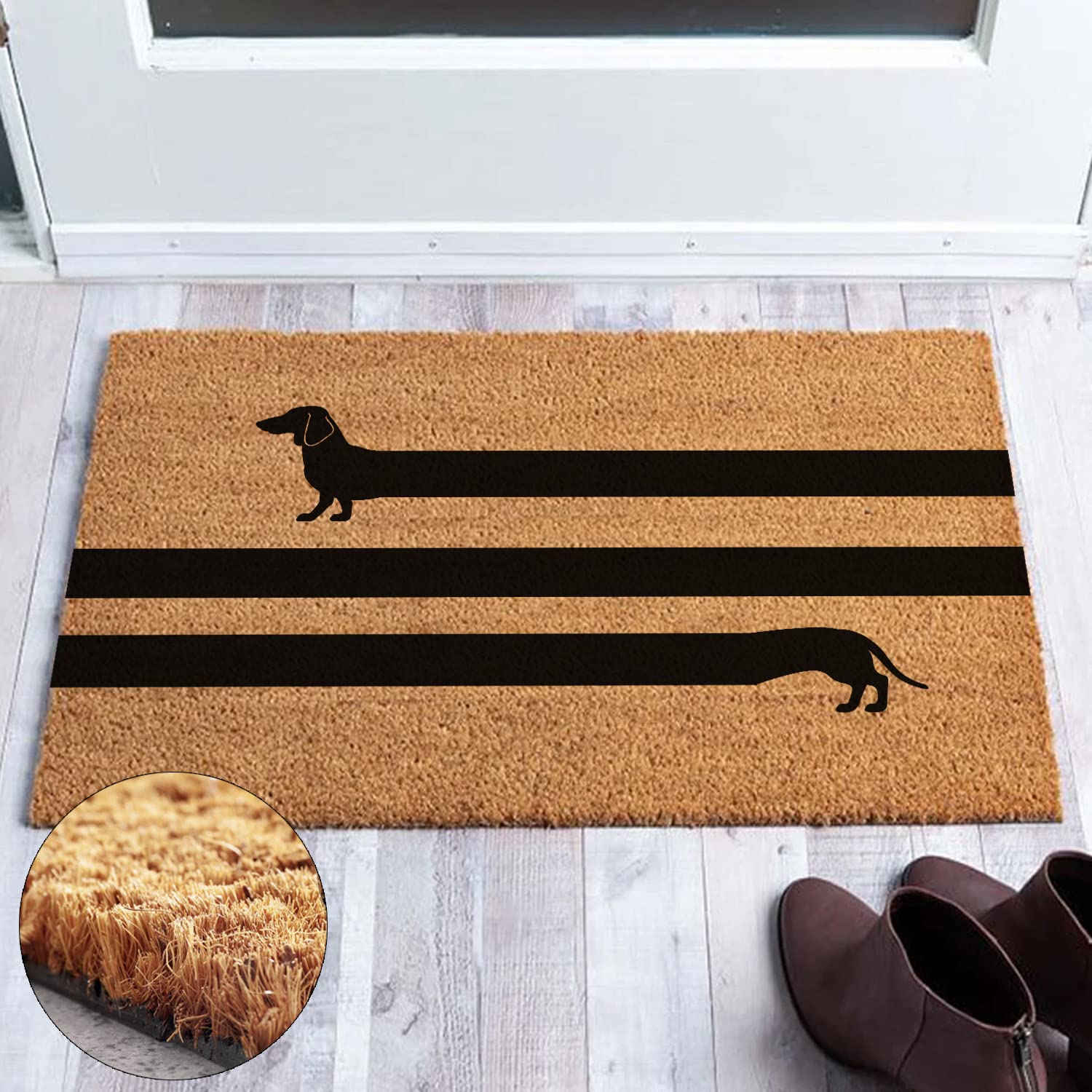 JiXianJu mat in use on porch keeping dirt from entering home