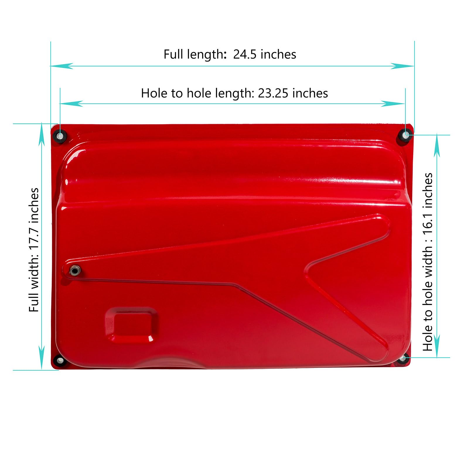 JJing dimensional diagram illustrating hole-to-hole spacing for correct fit