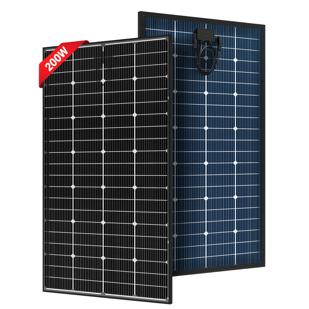 JJN bifacial 200W front view showing full module and panel benefit