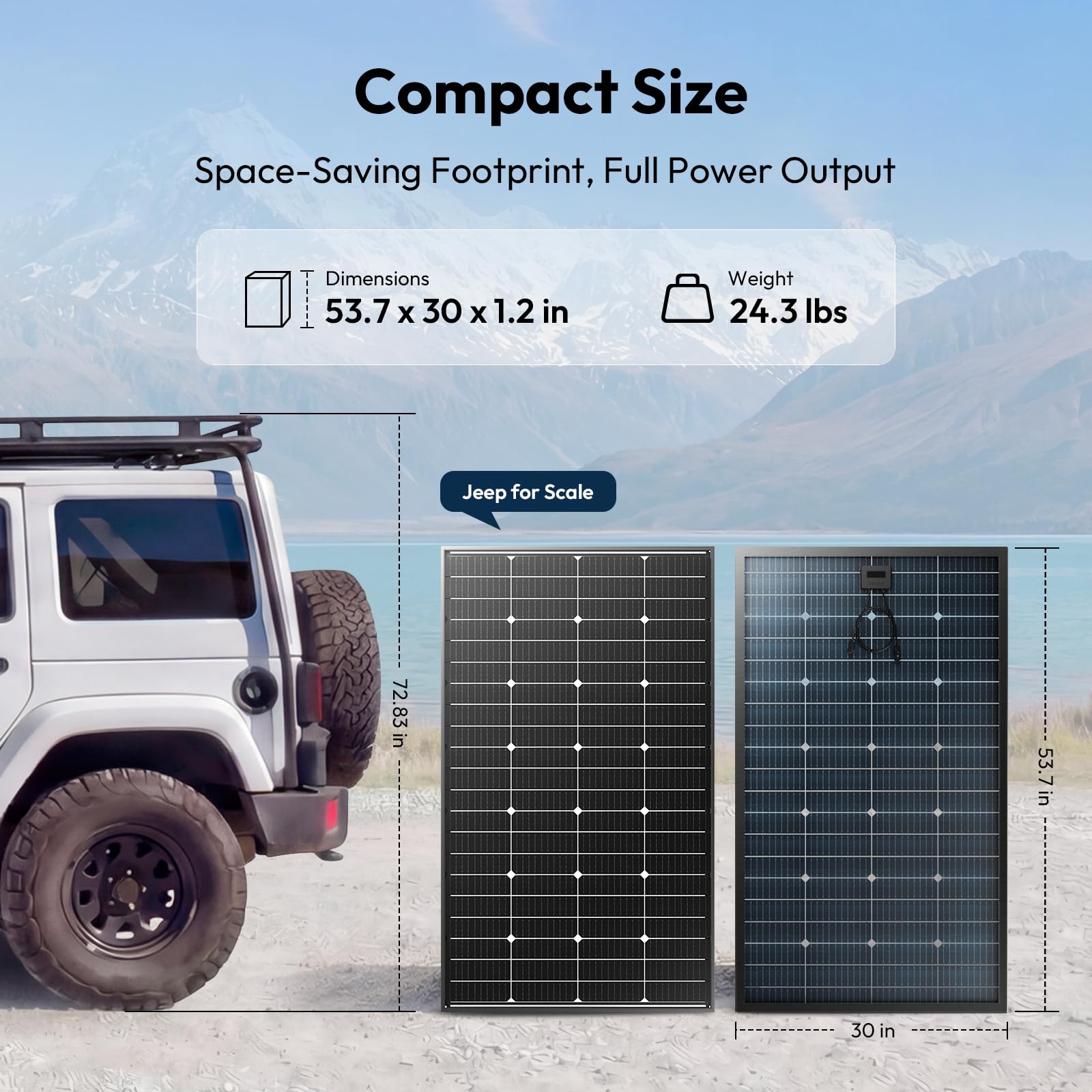JJN panel on sand illustrating enhanced rear-side gain on reflective surfaces