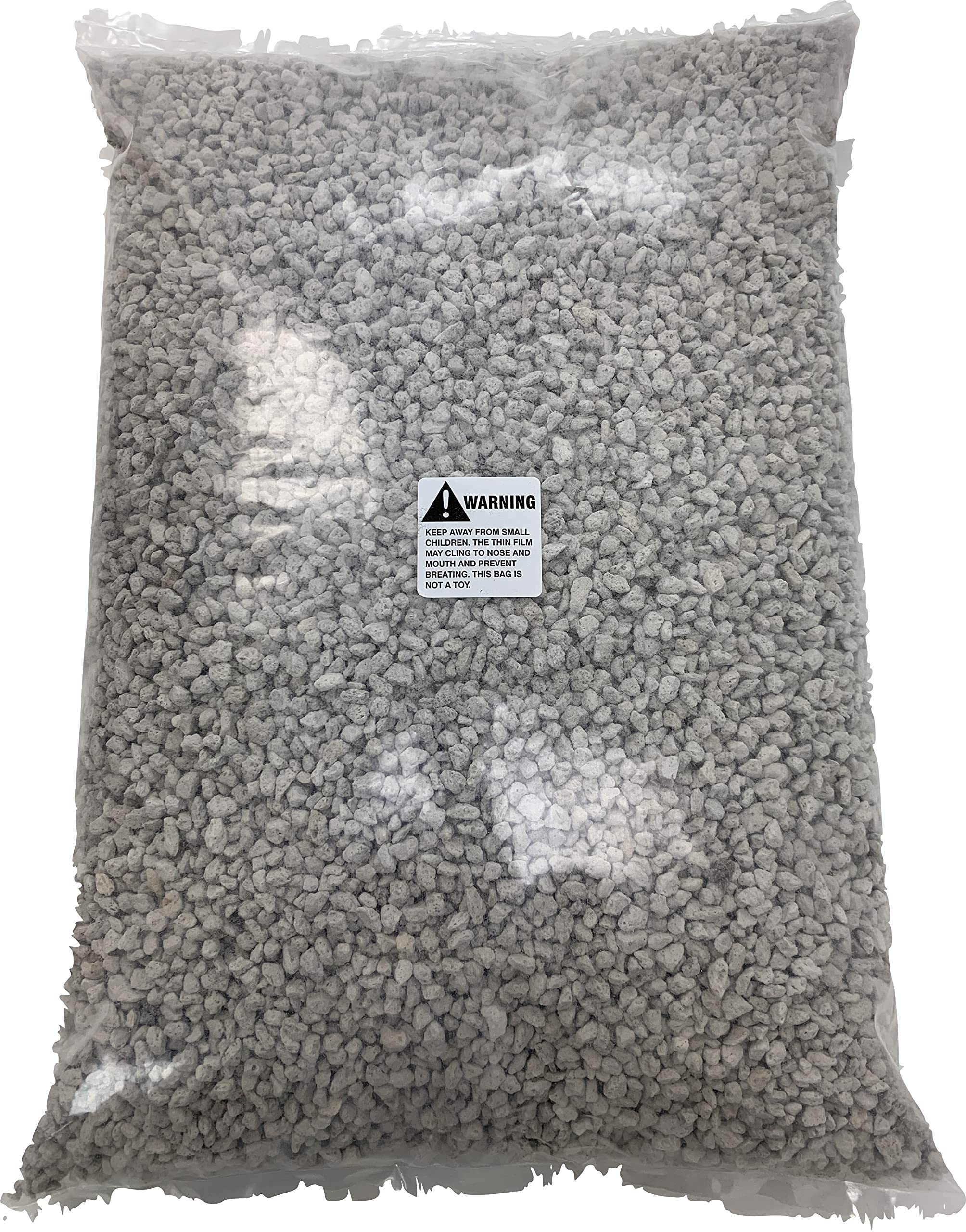 JK Global Imports pumice bag front showing product branding and quantity, durable packaging benefit