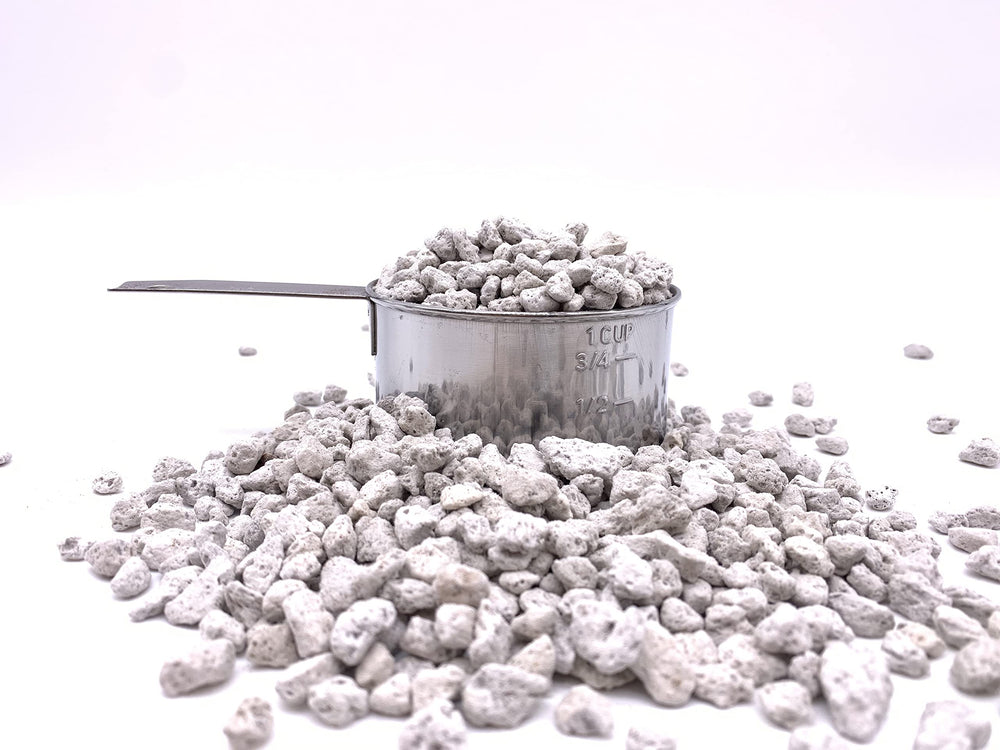 JK Global Imports pumice used in a bonsai pot demonstrating stability and root aeration benefit
