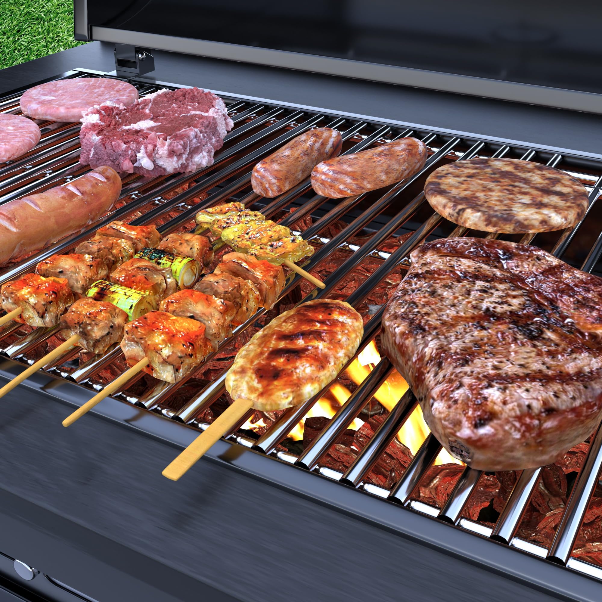 jkxoo grates in backyard grill setting showcasing reliable performance for family cookouts