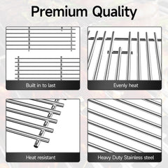 jkxoo grates installed in Char-Broil grill demonstrating secure fit and even cooking