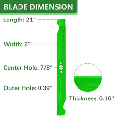 JYLEYJ blade close-up of cutting edge for cleaner mulching results