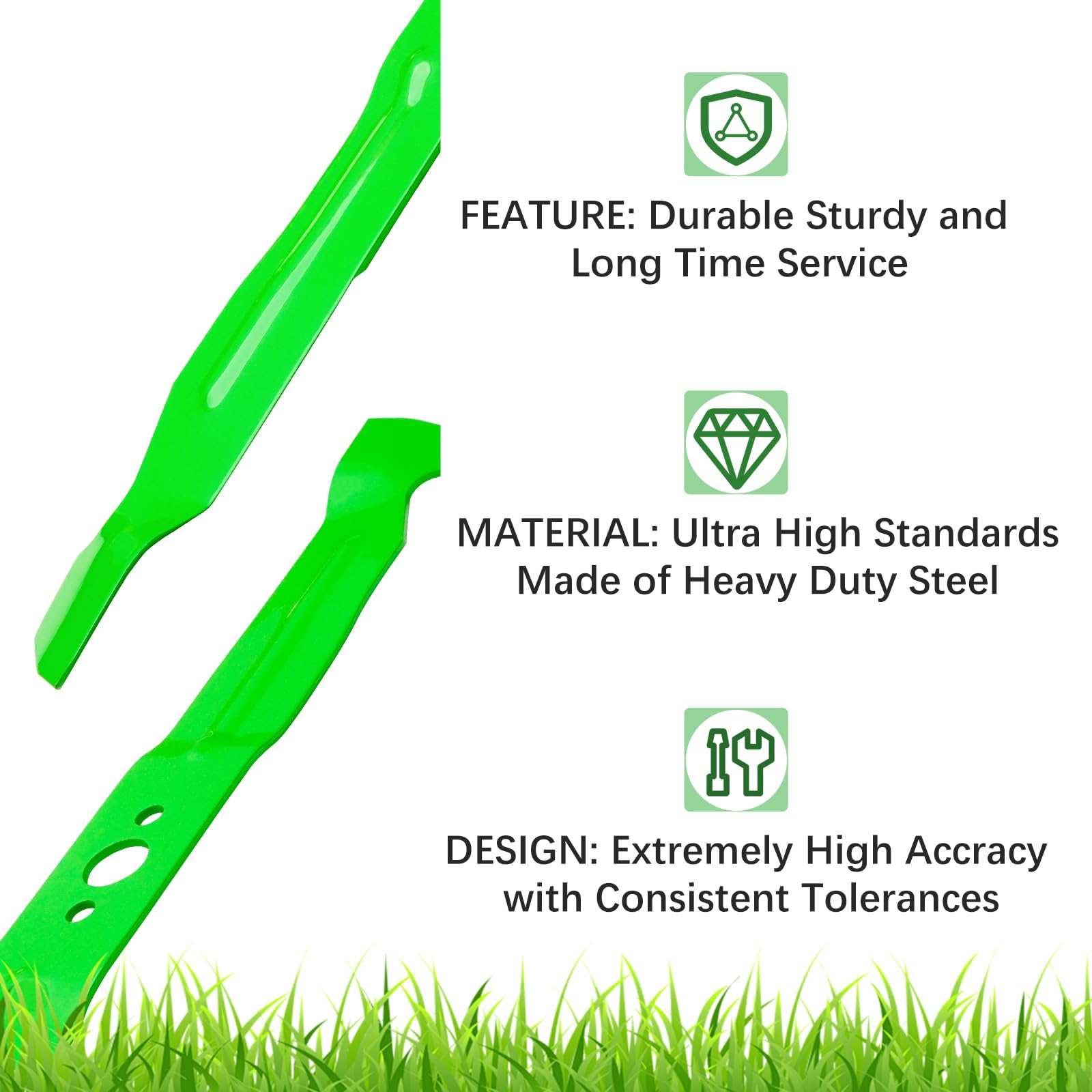 JYLEYJ blades installed in mower deck improving clipping distribution