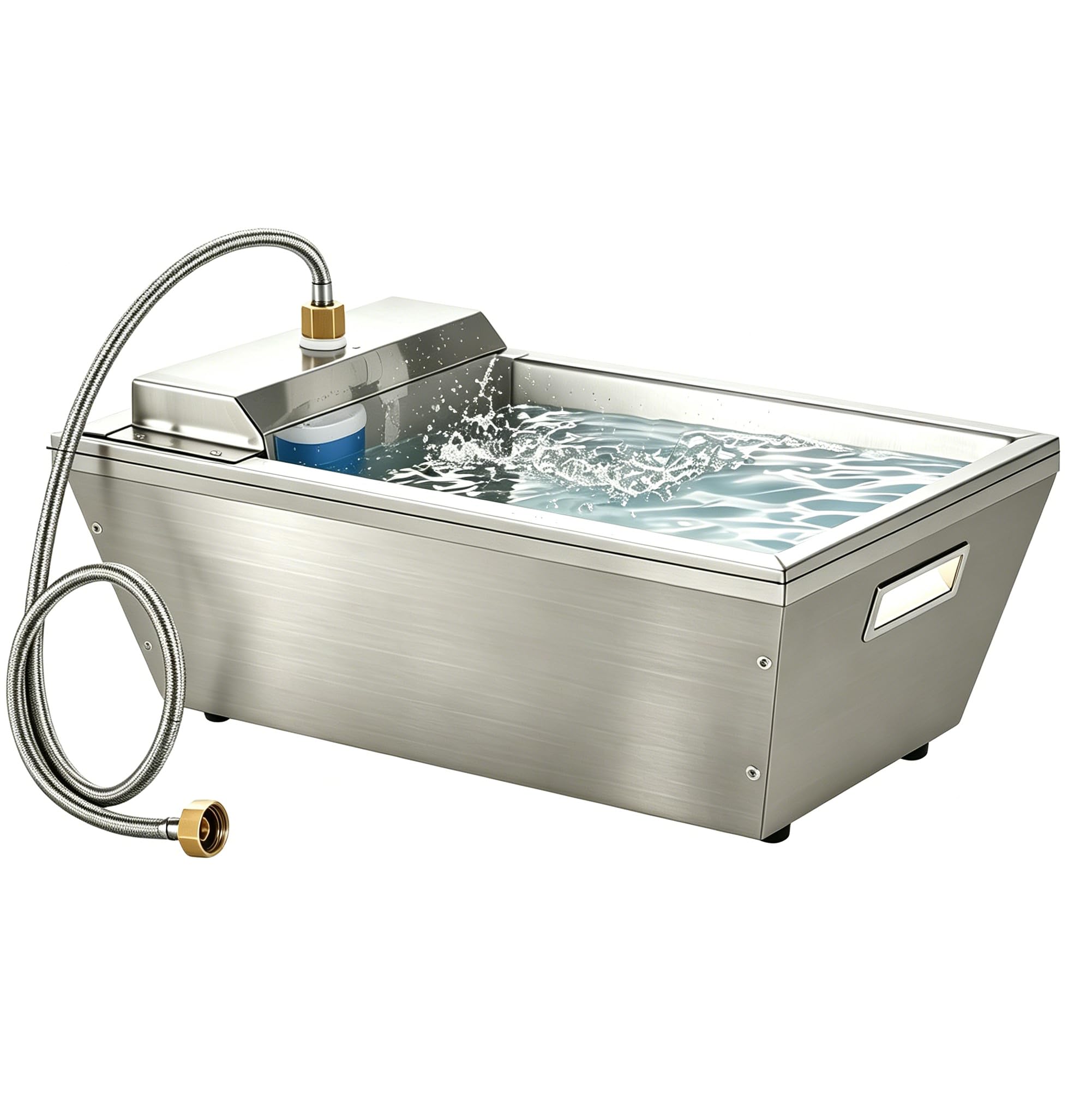 JLUHYANN front view of trough showing capacity and access benefit