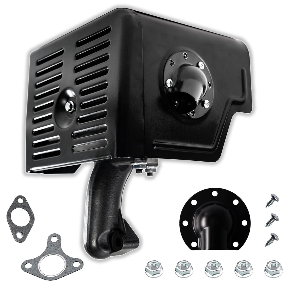 JMCHstore muffler front view showing robust construction and direct fit