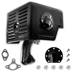 JMCHstore muffler front view showing robust construction and direct fit
