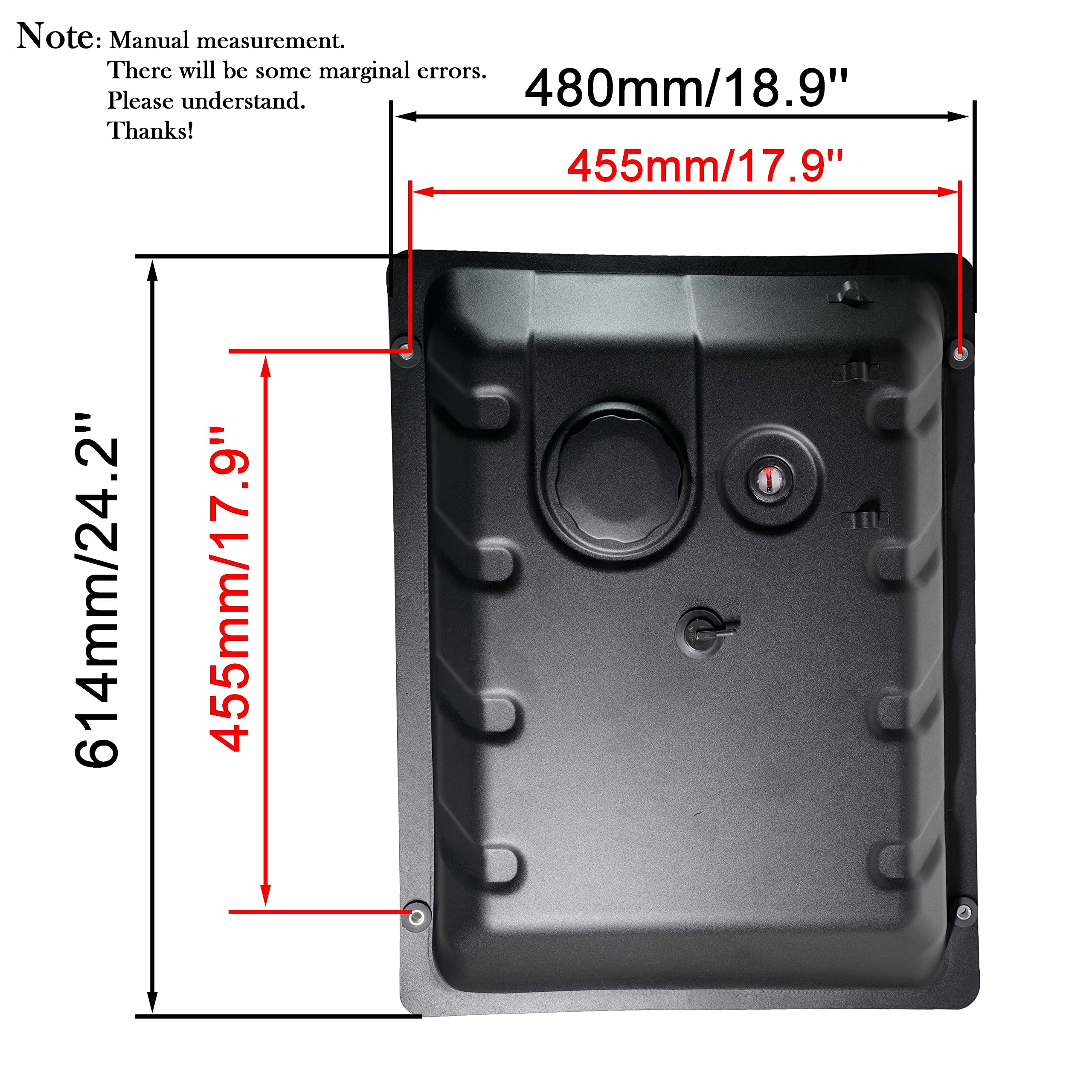 JMCHstore tank next to ruler showing scale for confident size verification