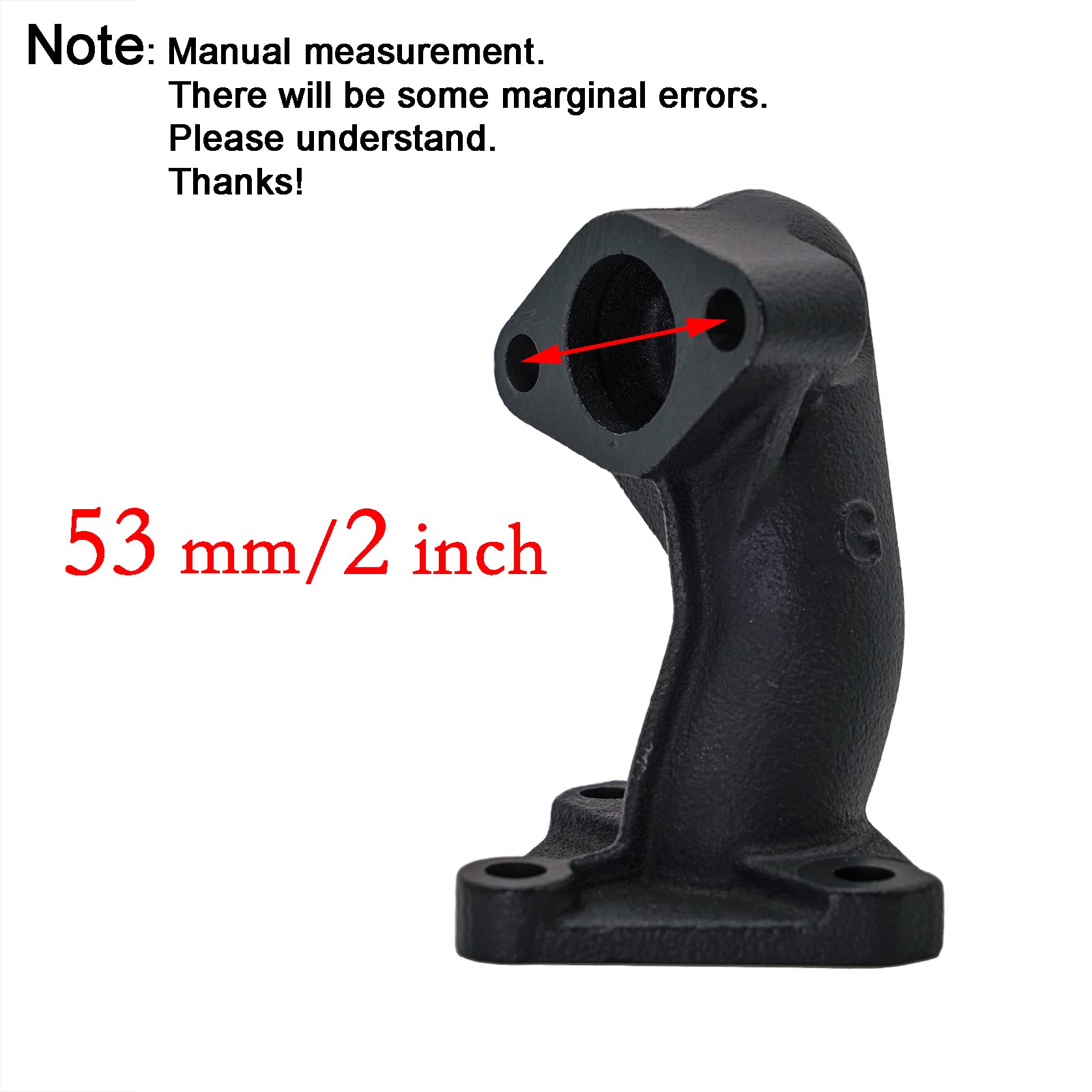 JMCHstore muffler next to ruler showing size and compatibility for buyers