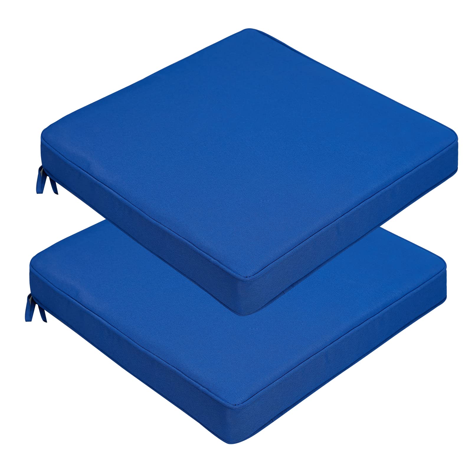 JMGBird dark blue cushions front view showing neat finish and durable fabric