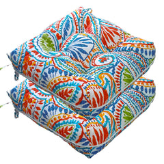 JMGBird front view of two cushions showing design and ready-to-use comfort