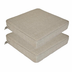 JMGBird front view of two packaged seat cushions showing size and design benefit
