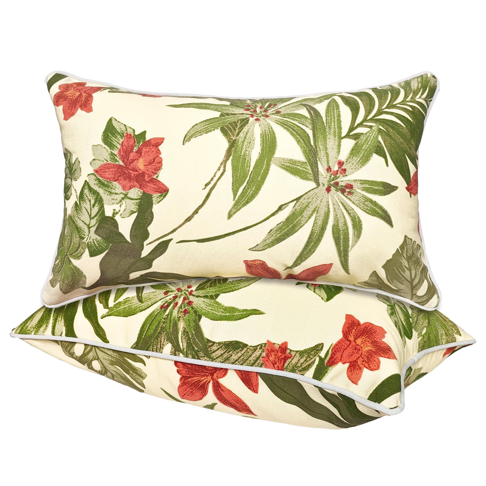 JMGBird front view of green lumbar pillow showing shape and curb appeal