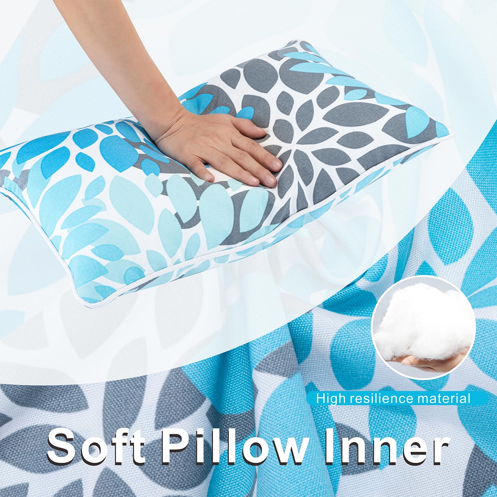 JMGBird pillow on patio sofa illustrating comfort and weather-ready use