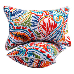 JMGBird paisley pillow front view showing pattern and elegant color