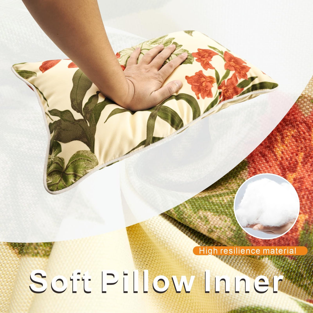 JMGBird pillow placed on patio chaise illustrating outdoor comfort