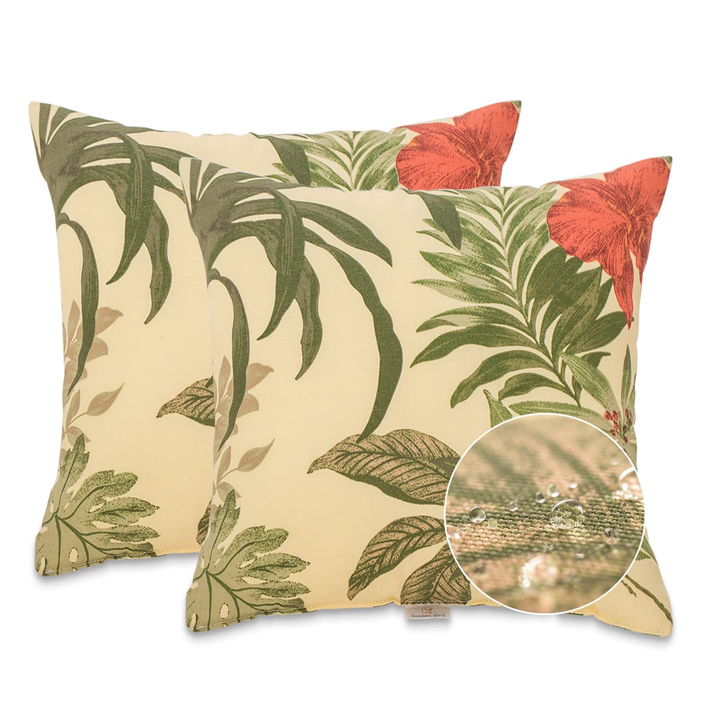 JMGBird pillows staged on a patio sofa creating inviting outdoor seating
