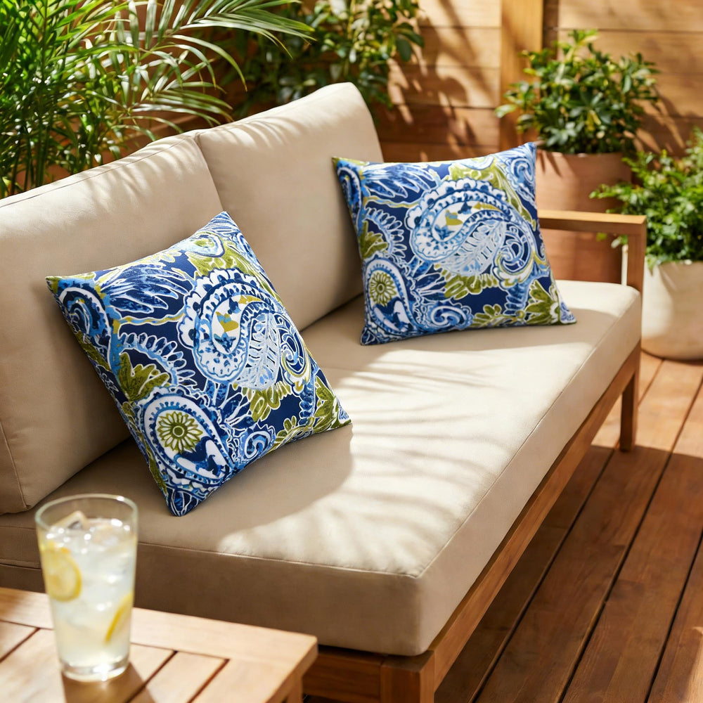 JMGBird pillows beside ruler showing 18x18 inch scale for size and fit clarity
